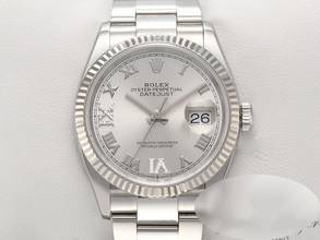  Rolex Datejust 36 126234 2023 Stahl Weissgold 750 Diamanten Automatik Stainless Steel 18kt White Gold Oyster-band Chronometer 