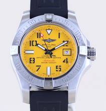  Breitling Avenger II Seawolf Stahl Yellow Dial Kautschukband Automatic B+P 45.5mm 