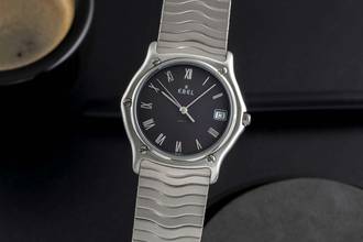 Thumbnail von Ebel Sport Classic Sport Steel Quartz Men's Watch Ref. E9187141 Papers 1999 Classics