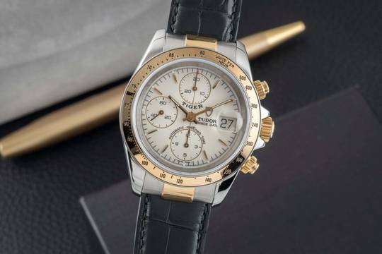  Tudor Tiger Prince Date Chronograph Stahl / Gold Automatik Herrenuhr Ref. 79263P 