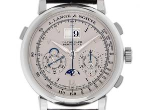  A. Lange & Söhne Datograph Perpetual Ref.410.025 E Full Set Ungetragen Datograph Perpetual Ewiger Kalender 950 Platin Faltschließe 