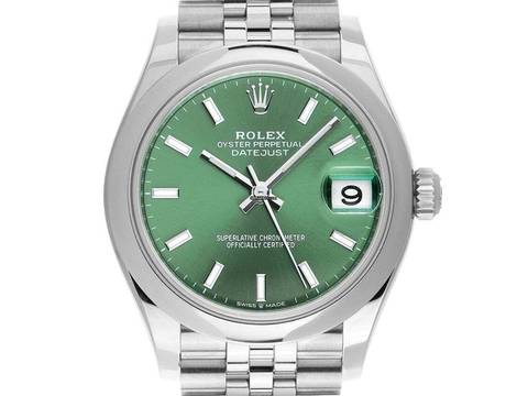  Rolex Datejust 31 Medium Green Dial Ref.278240 2025 Full Set Ungetragen Datejust Medium Stahl Green Dial 