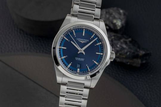  Longines Conquest Edelstahl Automatik Herrenuhr Ref. L3.720.4.92.6 Box 