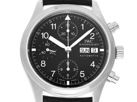  IWC Fliegeruhr Chronograph Flieger Chronograph Ref.IW3706 1994 original Box sehr gut Vintage Flieger Chronograph Krokoleder 