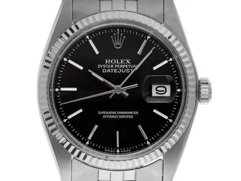  Rolex Datejust 36 Ref.1601 1971 Full Set sehr gut Vintage Datejust Stahl 18kt Weißgold open 6/9 