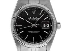  Rolex Datejust 36 Ref.1601 1971 Full Set sehr gut Vintage Datejust Stahl 18kt Weißgold open 6/9 