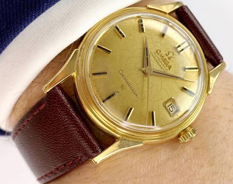  Omega Constellation Solid Gold Vollgold De Luxe Vintage Automatic Automatik 14394 14393 