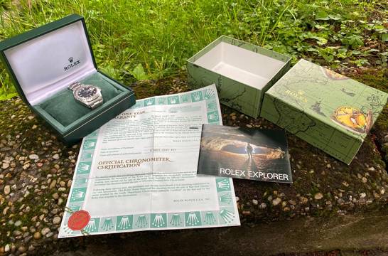  Rolex Explorer II Vintage Explorer II Black RAIL Dial ASSAD Automatic FULL SET Box Papers 16550 16550 
