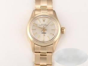 Thumbnail von Rolex Lady Oyster Perpetual Gelbgold 750 Automatik Damenuhr 18kt Yellow Gold Datejust Oyster-band