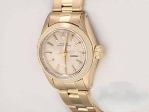 Thumbnail von Rolex Lady Oyster Perpetual Gelbgold 750 Automatik Damenuhr 18kt Yellow Gold Datejust Oyster-band