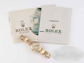 Thumbnail von Rolex Lady Oyster Perpetual Gelbgold 750 Automatik Damenuhr 18kt Yellow Gold Datejust Oyster-band