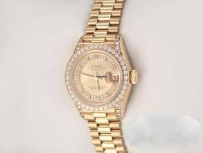  Rolex Lady-Datejust Gelbgold 750 2000 Lc010 Diamanten Brillanten Automatik 18kt Yellow Gold President-band Chronometer Oyster 