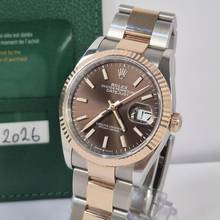 Thumbnail von Rolex Datejust 36 36mm Ouro Rosé & Aço Chocolate Dial Automático Completo