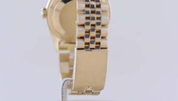 Thumbnail von Rolex Datejust 16238 Jubile Fluted Bezel Champager Dial 18K Gold Papers rar