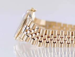 Thumbnail von Rolex Datejust 16238 Jubile Fluted Bezel Champager Dial 18K Gold Papers rar