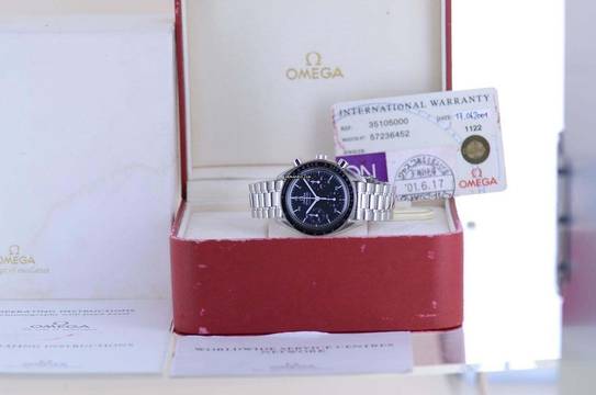  Omega Speedmaster Reduced Automatic Chronograph reduced 39mm Unisex Klassiker Automatic B+P 