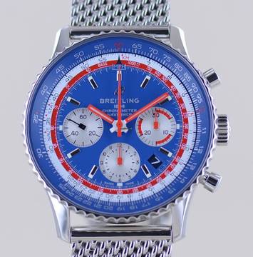  Breitling Navitimer 1 B01 Chronograph 43 mm B01 Stahl Pan Am Edition blue dial B+P 