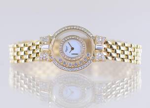 Thumbnail von Chopard Happy Diamonds Diamonds 18K Gold Lady Gold Band Baguette Luxury Top B+P