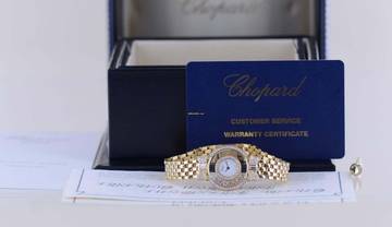 Thumbnail von Chopard Happy Diamonds Diamonds 18K Gold Lady Gold Band Baguette Luxury Top B+P