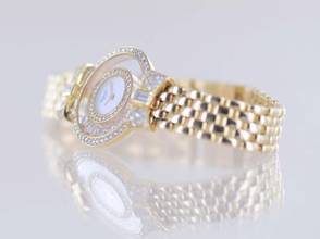 Thumbnail von Chopard Happy Diamonds Diamonds 18K Gold Lady Gold Band Baguette Luxury Top B+P