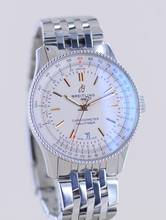 Thumbnail von Breitling Navitimer Automatic 41 Silver Date Chronometer Steel Bracelet Fold Clasp Top B+P