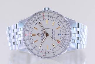 Thumbnail von Breitling Navitimer Automatic 41 Silver Date Chronometer Steel Bracelet Fold Clasp Top B+P