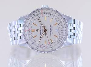 Thumbnail von Breitling Navitimer Automatic 41 Silver Date Chronometer Steel Bracelet Fold Clasp Top B+P