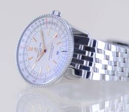 Thumbnail von Breitling Navitimer Automatic 41 Silver Date Chronometer Steel Bracelet Fold Clasp Top B+P