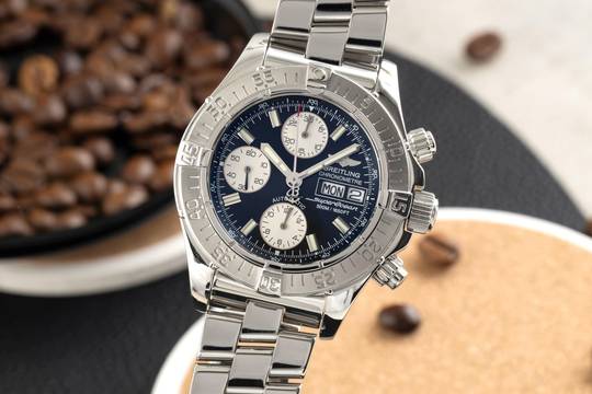  Breitling Superocean Chronograph II Edelstahl Automatik Herrenuhr Ref A13340 Papers 