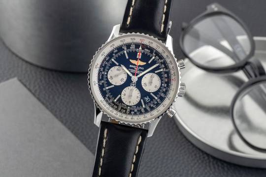  Breitling Navitimer 01 Automatik Edelstahl Chronograph Ref. AB0120 Klassiker 