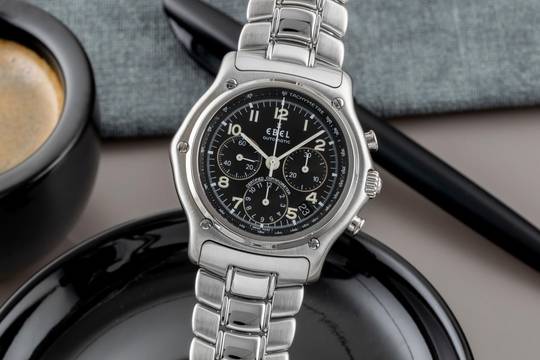  Ebel Le Modulor Chronograph Edelstahl Automatik Herrenuhr Ref. E9137240 Box 