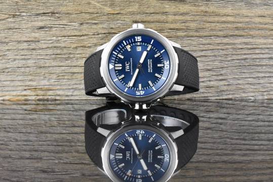  IWC Aquatimer Automatic Expedition Jacques-Yves Cousteau IW329005 Blue Dial B&P 