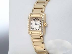 Thumbnail von Cartier Tank Française Gelbgold 750 Diamanten We1001r8 18kt Yellow Gold Damen