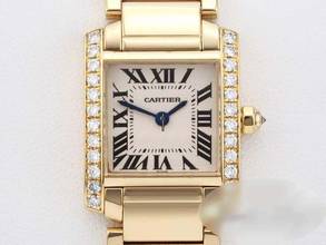 Thumbnail von Cartier Tank Française Gelbgold 750 Diamanten We1001r8 18kt Yellow Gold Damen