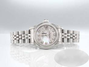 Thumbnail von Rolex Lady-Datejust Edelstahl Weissgold 750 2002 Perlmutt Diamanten Automatik Stainless Steel 18kt White Gold Jubilé-band Chronometer Oyster