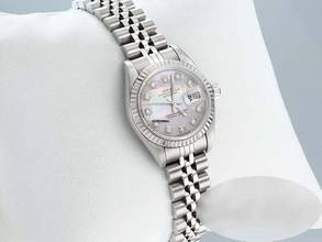 Thumbnail von Rolex Lady-Datejust Edelstahl Weissgold 750 2002 Perlmutt Diamanten Automatik Stainless Steel 18kt White Gold Jubilé-band Chronometer Oyster