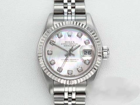  Rolex Lady-Datejust Edelstahl Weissgold 750 2002 Perlmutt Diamanten Automatik Stainless Steel 18kt White Gold Jubilé-band Chronometer Oyster 