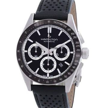  Hamilton Jazzmaster Performer Auto Chrono Black NEW FULL SET 