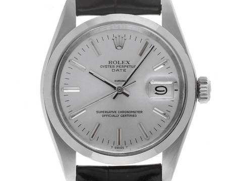  Rolex Oyster Perpetual Date Ref.1500 1980 original Box sehr guter Zustand Vintage Oyster Perpetual Date open 6/9 Stahl 