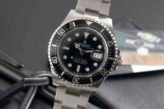  Rolex Sea-Dweller Single Red Edelstahl Herrenuhr Oyster Ref. 126600 B&P 2018 