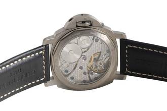 Thumbnail von Panerai Luminor Base Titanium Tobacco Dial Hand-Wound Men's Watch PAM00116 B&P 2002