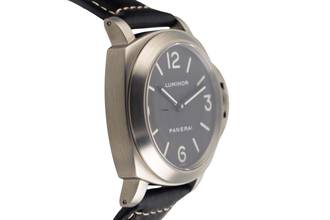 Thumbnail von Panerai Luminor Base Titanium Tobacco Dial Hand-Wound Men's Watch PAM00116 B&P 2002