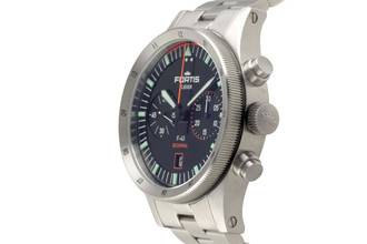 Thumbnail von Fortis F-43 Bicompax Chronograph Steel Automatic Men's Watch Ref. F.424.0004