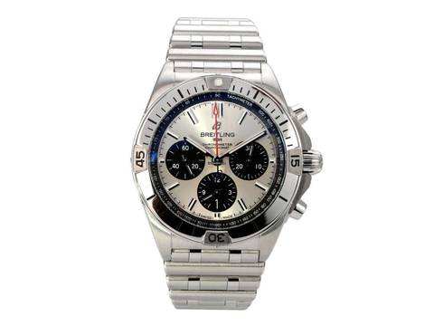  Breitling Chronomat 42 B01 42 Chronograph AB0134101G1A1 Silber 
