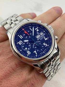Revue Thommen Pilot Chronograph DayDate Blue Line
