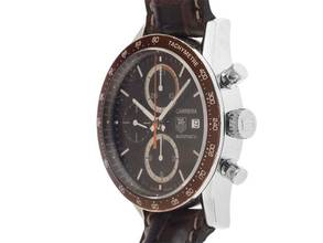 Thumbnail von TAG Heuer Carrera Calibre 16 Ref.CV2013-3 2013 Box&Beschreibung sehr gut Vintage Carrera Chronograph Schokobraun Leder Faltschließe