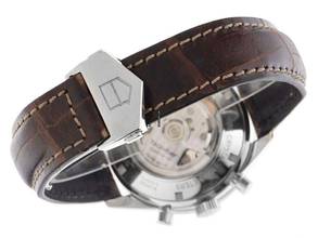 Thumbnail von TAG Heuer Carrera Calibre 16 Ref.CV2013-3 2013 Box&Beschreibung sehr gut Vintage Carrera Chronograph Schokobraun Leder Faltschließe