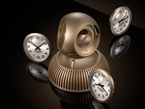 Thumbnail von Vulcain V-TCLOCK Tischuhr Stahl Quarz 2026 Full Set Neu V-TCLOCK Tischuhr