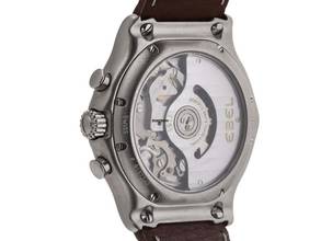 Thumbnail von Ebel 1911 Chronograph Ref.9137240 2001 original Box sehr gut Vintage 1911 Chronograph Glasboden Leder Faltschließe