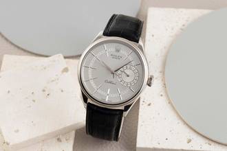 Rolex Cellini Date 18K (0.750) white gold automatic men's watch Ref. 50519 box 2018